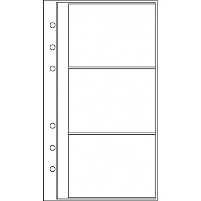 Recharge 3 étuis porte-carte de visite pour organiseur OBERTHUR 17 - format 10x17cm