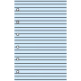 Recharge 30 feuillets livoires ignés bleu pour organiseur OBERTHUR 13 - format 8x13cm
