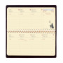 Agenda QUOVADIS PLANITAL - Impala noir  - 8,8x17cm - 1 semaine sur 2 pages + répertoire