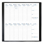 Agenda QUOVADIS Bi-Planning® 8,8 x 17 cm - 12 mois Plastique noir