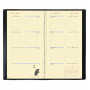 Quovadis Agenda de poche PLANORIZON 12 mois 8,8 x 17cm - 1 semaine sur 2 pages IMPALA NOIR