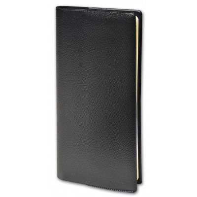 Agenda Quo Vadis 2026 - Planorizon S Prestige - Semainier Horizontal - Format 8,8x17 Cm - Couverture Impala Noir