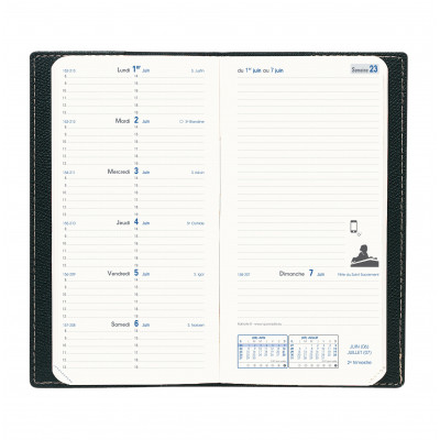Filofax Recharge Pocket 2026 Semainier Multilingue 4 Langues – Semaine + Notes, Ultra Pratique !