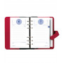 Agenda organiseur QUOVADIS - TIMER 17 1 Jour par page couverture Club rouge cerise - 10x17cm