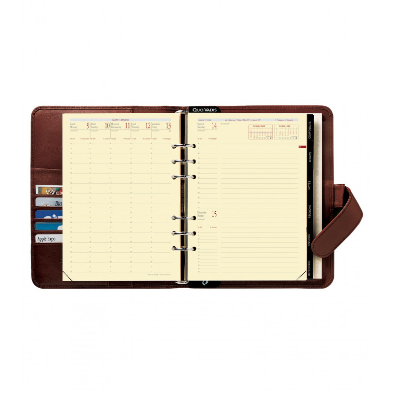 Quo Vadis – Accesorios De TIMER – Recambio Para Timer 17 – Papel Blanco Clairefontaine – Formato De 10 X 17 Cm