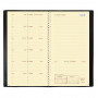 Agenda QUOVADIS ITALSEPT-S 8,8 x 17 cm - 1 semaine sur 2 pages avec répertoire impala noir