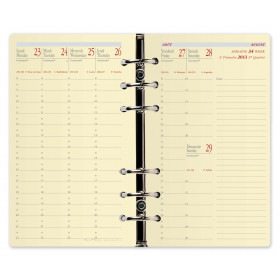 DESTOCKAGE-Agenda semainier QUOVADIS H 24/24 13 mois - 16 x 24 cm