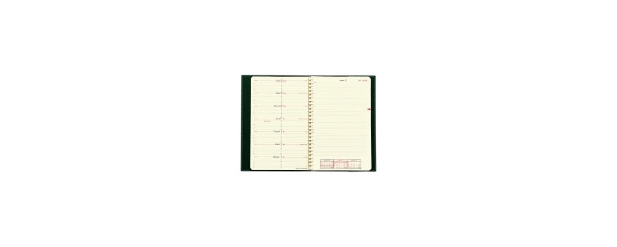 QUO VADIS Agenda NOTE 24 Spirale Couv Plast Grainée noir 16 x 24 cm - Agenda  - LDLC