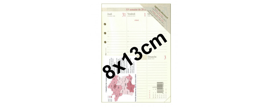 Recharges pour organiseur OBERTHUR 13 - 8x13cm