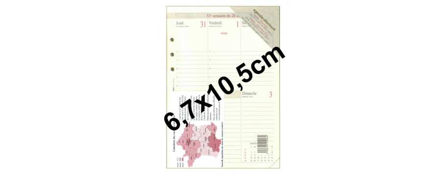 Recharges pour organiseur OBERTHUR 10 - 6,7x10,5cm