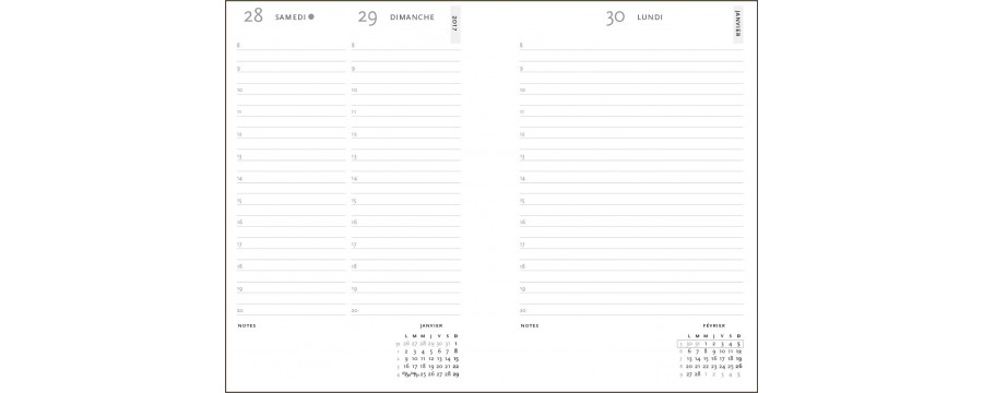 Agenda PAPERBLANKS Midi 130x180mm - 1 jour par page Septembre/Septembre