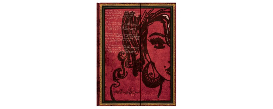 Gamme carnets, répertoires et agendas Paperblanks série Les Manuscrits Estampés Amy Winehouse, Tears Dry