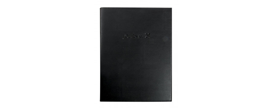 DESTOCKAGE-Agenda journalier de bureau 1 jour sur 2 pages EXACOMPTA Journal  29/2 - 29,7x21cm couverture Barbara NOIR