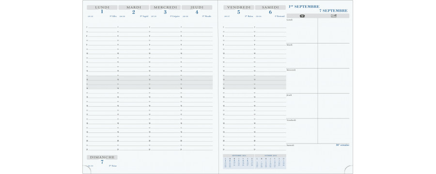 Agendas EXACOMPTA de bureau septembre à septembre