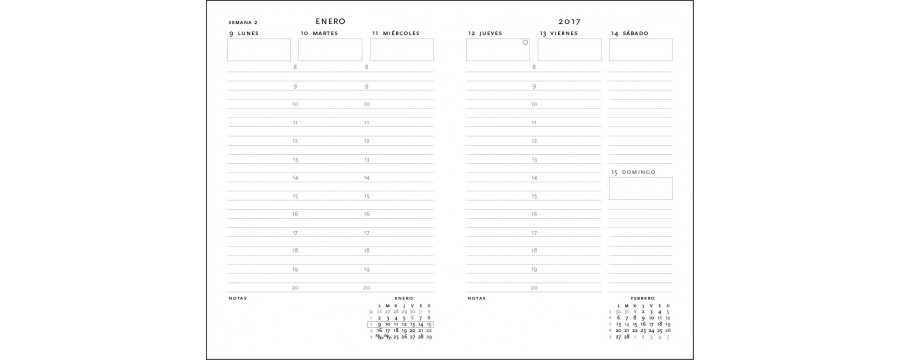 Agenda 2026 Paperblanks Maxi Septembre/Septembre - 1 semaine sur 2 pages à la Verticale