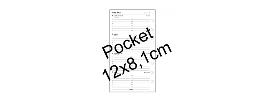 Recharge FILOFAX POCKET 120x81mm - 6 perforations